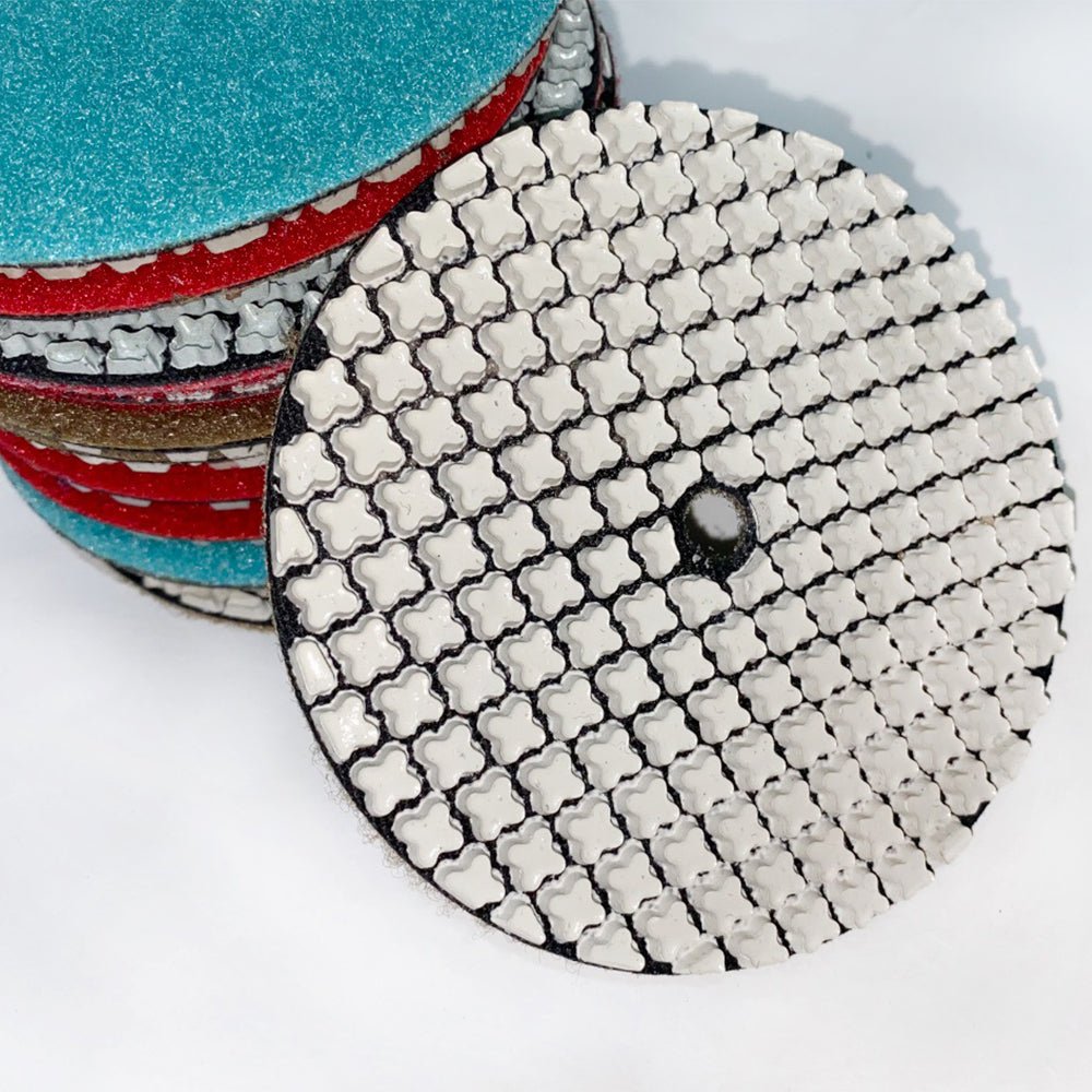 4 Steps 4 Inch Dry Diamond Polishing Pads For Granite Marble Engineered Stone And Other Natural Stone