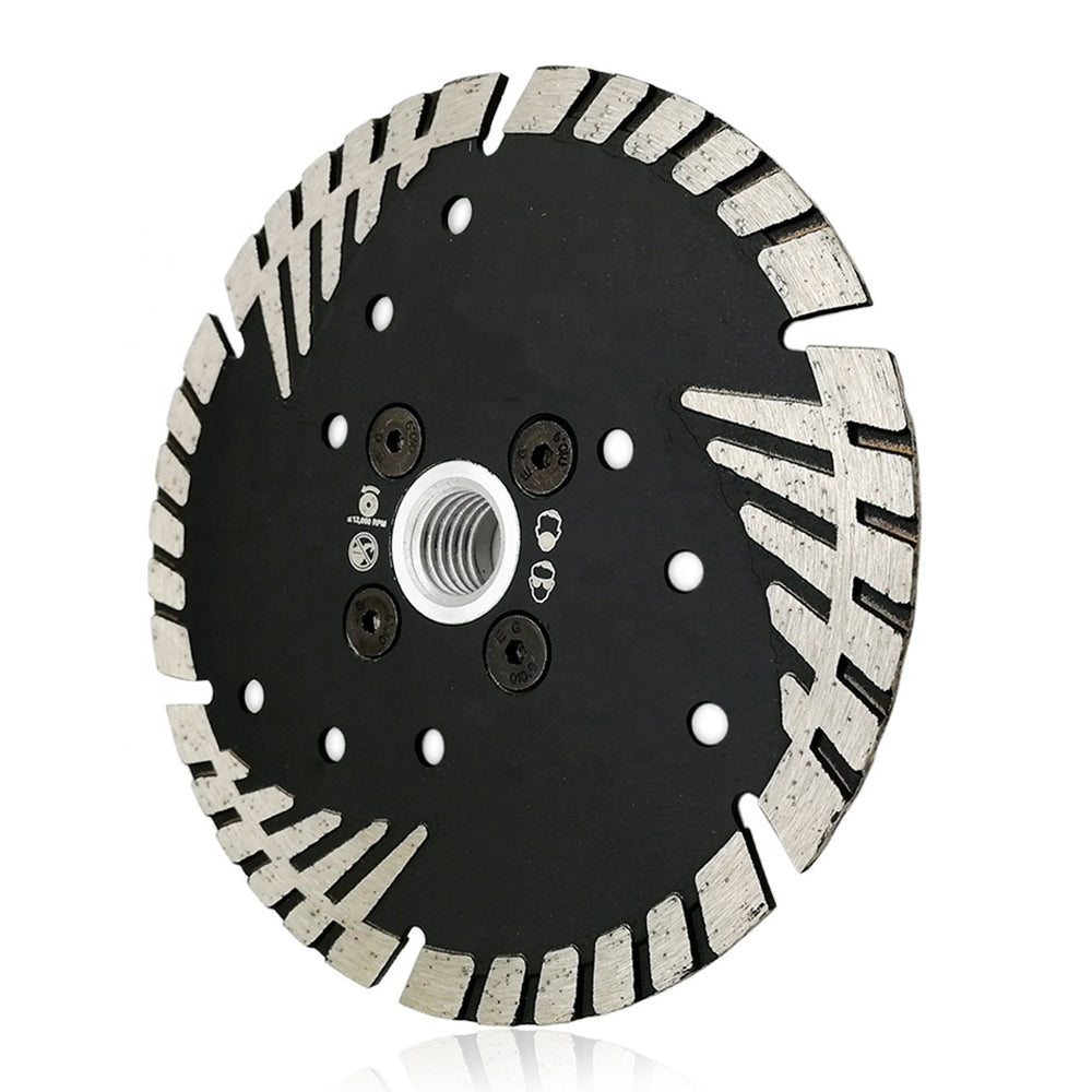 Diamond Saw Blade Hot Pressed Diamond Turbo Blade with Slant Protection Teeth  Diamond Cutting Blades with M14 or 5/8-11 Thread