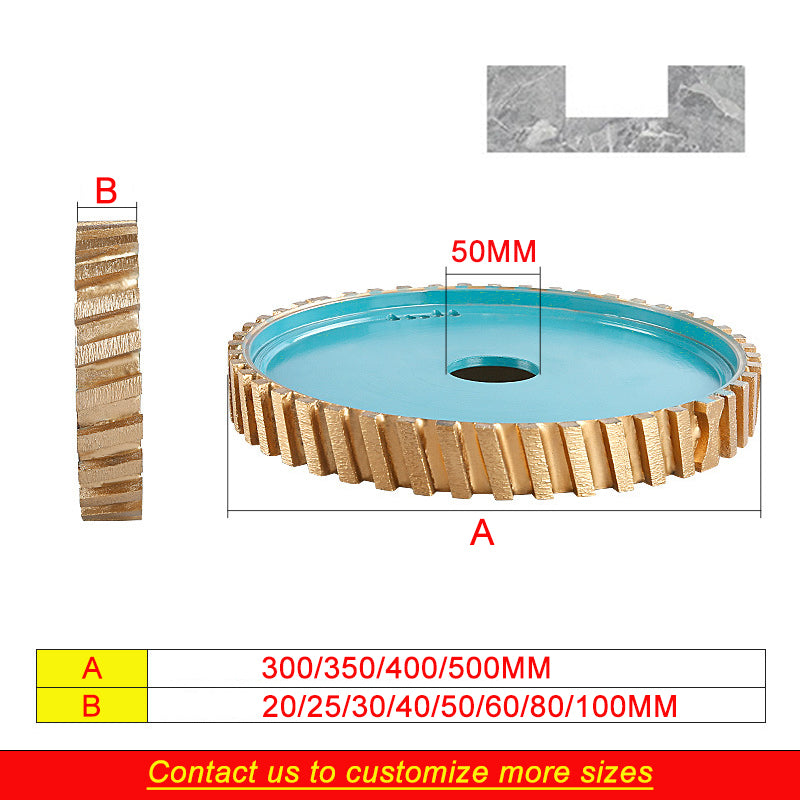 Diamond Sintering Wheel For Bridge Saw Cutter Granite Processing Pull Grooves Lines Diamond Profile Wheel Stone Shaping Tools