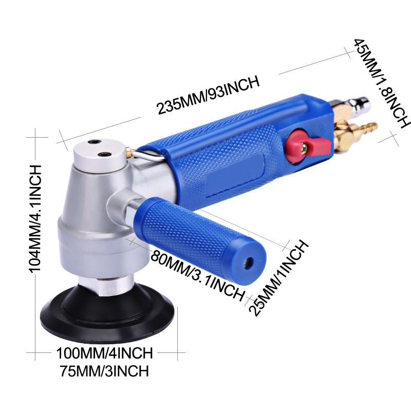 Air Grinder,3/4-Inch Air Wet Polisher With Rear Exhaust,Air-Powered Stone Polisher For Polishing & Grinding Stone,Tile etc