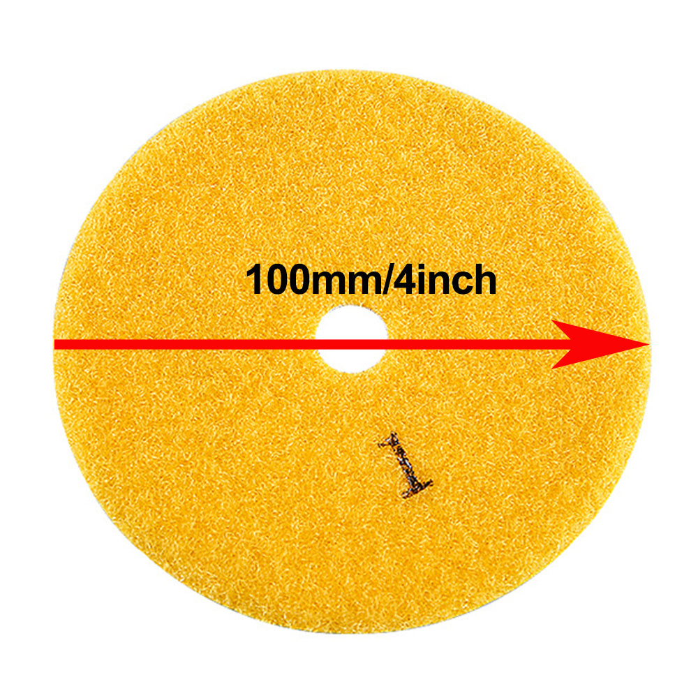3- Step 4 Inch Wet Diamond Polishing Pads  For Granite Marble Engineered Stone And Other Natural Stone