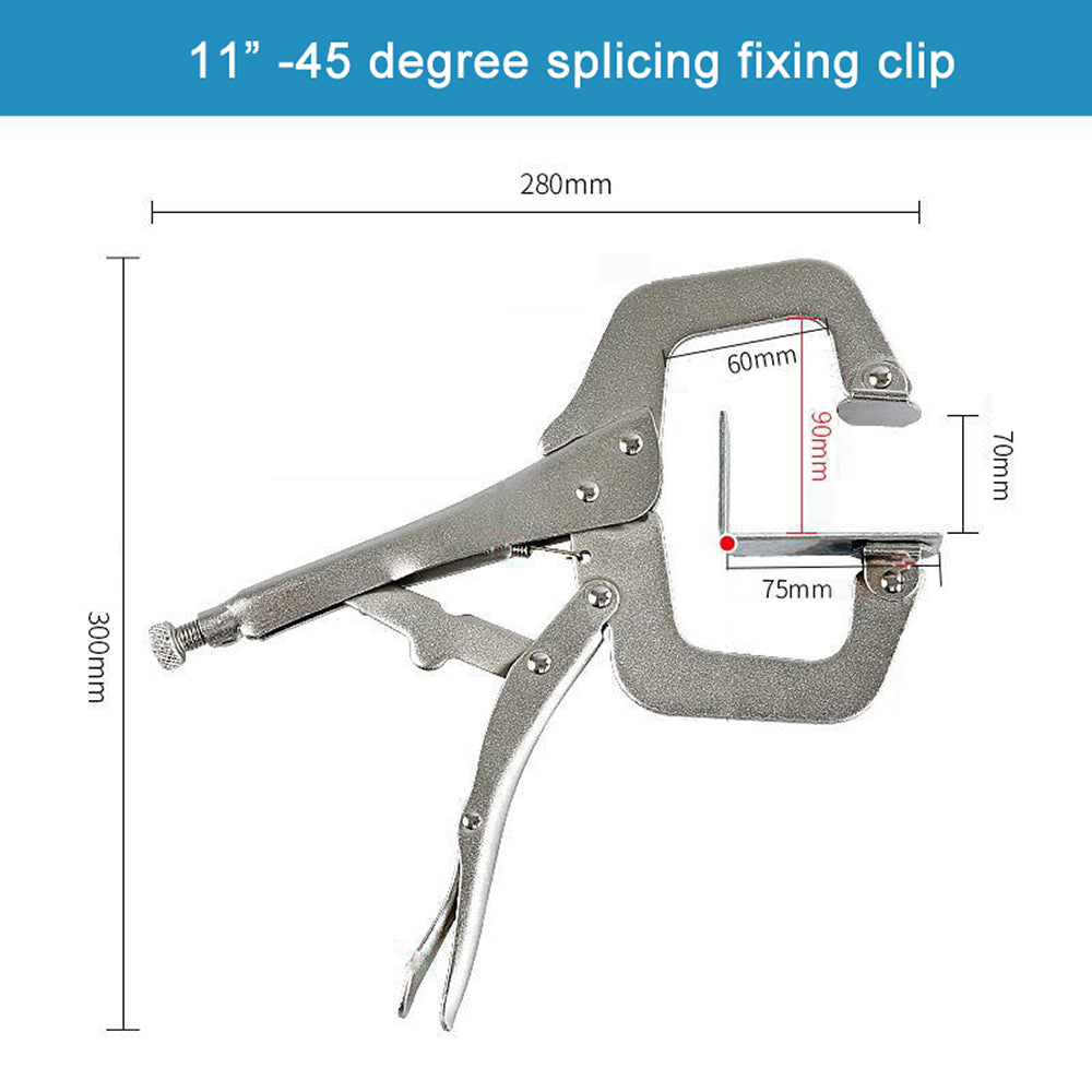 11/14 inch 45 Degree Miter Clamp Countertop Seam Splicing Fixture for Install Stone Degree Miter Clamp