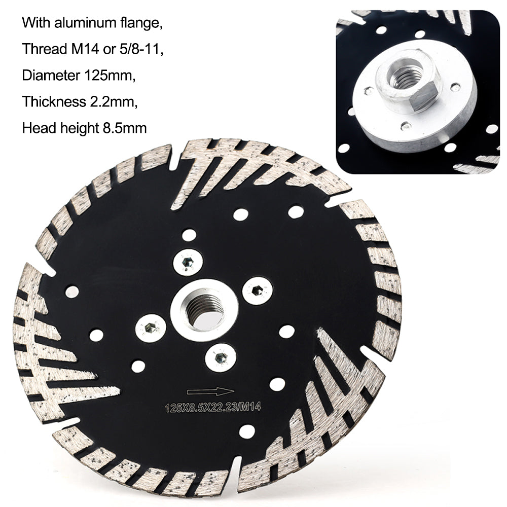 Diamond Saw Blade Hot Pressed Diamond Turbo Blade with Slant Protection Teeth  Diamond Cutting Blades with M14 or 5/8-11 Thread