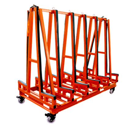 Heavy Duty 4 Wheel Double Sided Slab Rack Transport A-frame Carts， For Windows, Doors,Slabs,Tiles, Glass Transport