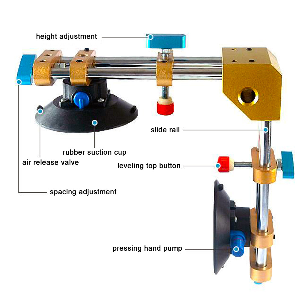 90 Degree Vacuum Suction Cup Seam Setter Installation for Granite,Stone, Marble,Professional Countertop