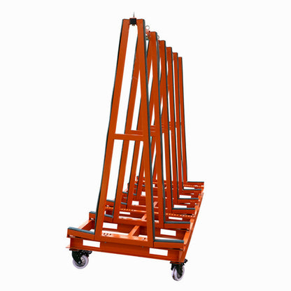 Heavy Duty 4 Wheel Double Sided Slab Rack Transport A-frame Carts， For Windows, Doors,Slabs,Tiles, Glass Transport