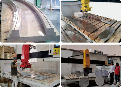 CNC Bridge Saw+ Sink Hole Milling Stone Cutting Machine Bridge Saw For Stone Granite Marble Sink Out Cutting and Engraving