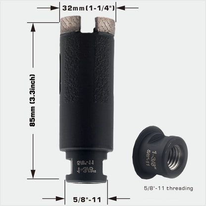 Dry Diamond Core Drill Bits Sintered Diamond Hole Opener Drill Bit For Marble Granite Ceramic Tile Etc