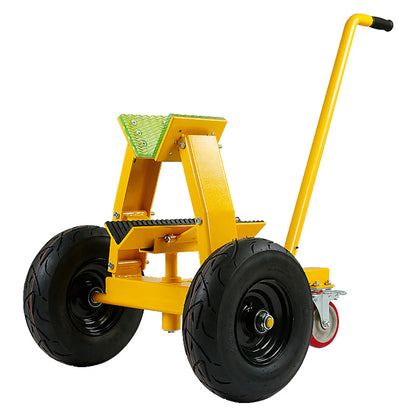 3-Wheel Self-locking Slab Handling Wood Plate Truck Stone Slab Trolley Industrial Heavy-duty Mobile Carrying Transportation Tool