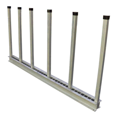 Adjustable Heavy-duty Galvanized Extra Strong Slab Rack(2 Rails+12 Posts )For Marble Granite Tile Stainless Steel Glass Display