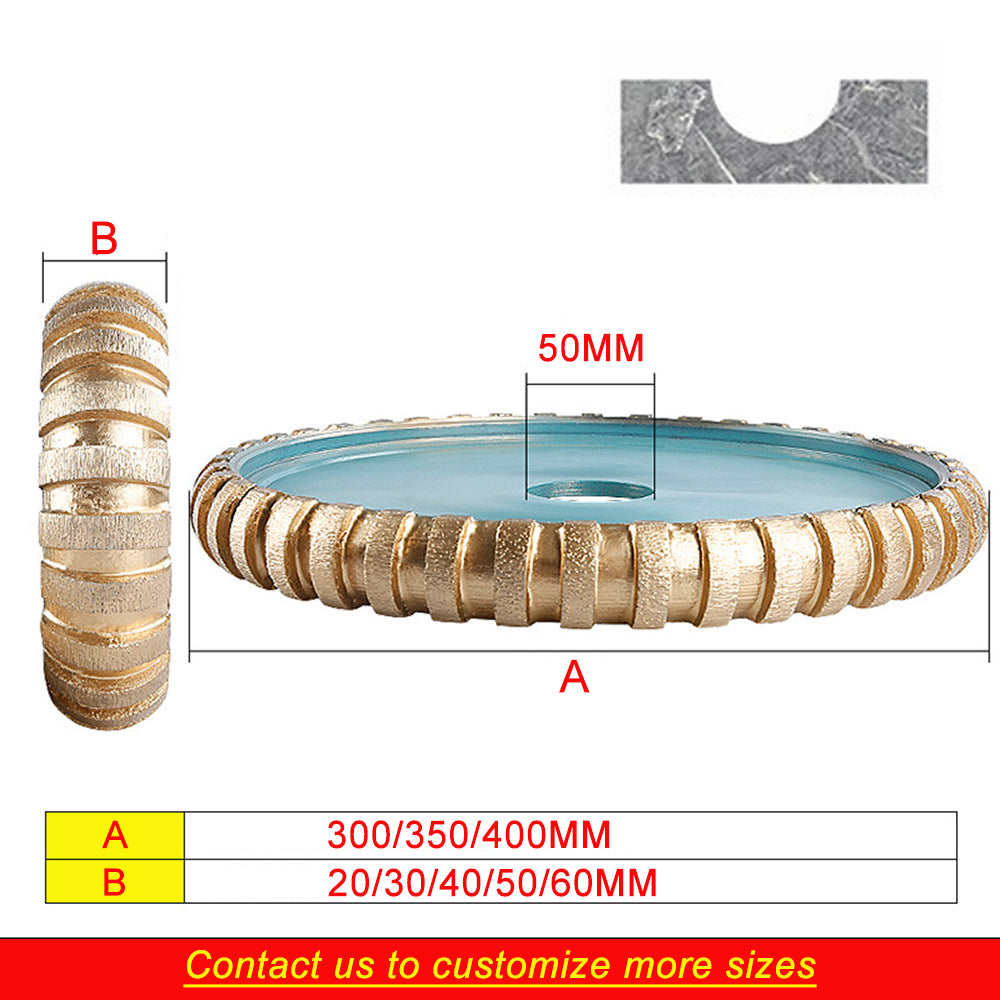 Diamond Sinter Profile Wheel For Granite Processing Roman Column Modeling Diamond Edge Profile Wheel Stone Shaping Tools