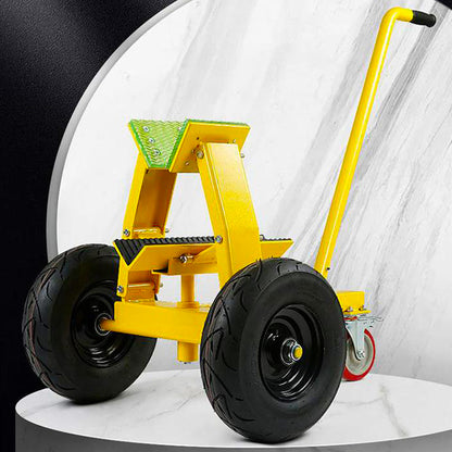 3-Wheel Self-locking Slab Handling Wood Plate Truck Stone Slab Trolley Industrial Heavy-duty Mobile Carrying Transportation Tool