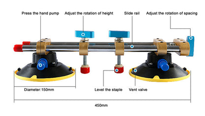 Seamless Seam Setter with 6" Suction Cups for Joining & Leveling/Professional Countertop, Granite,Stone, Marble Slab Instal