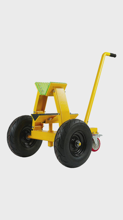 3-Wheel Self-locking Slab Handling Wood Plate Truck Stone Slab Trolley Industrial Heavy-duty Mobile Carrying Transportation Tool